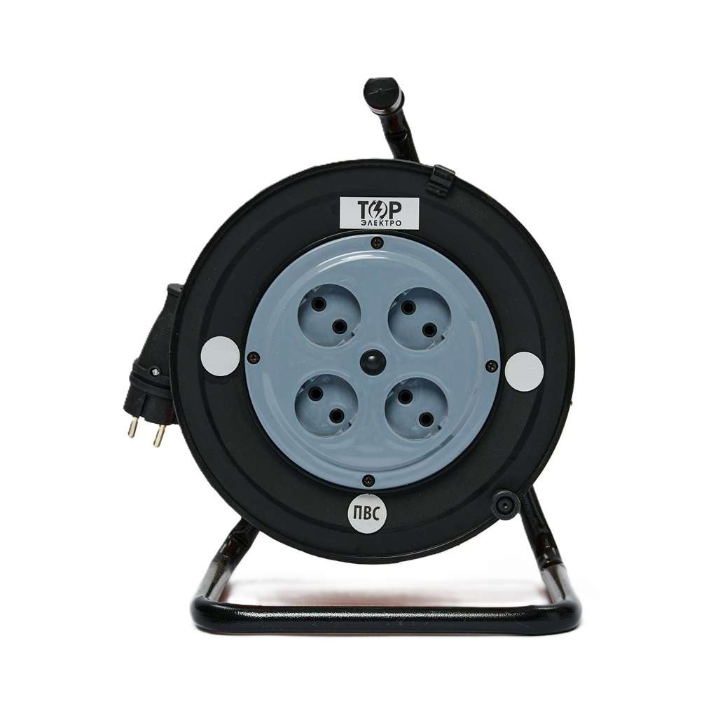 Удлинитель ТОР 406 ПВС без заземления, 4 розетки, 30 м, 3.5 кВт на катушке