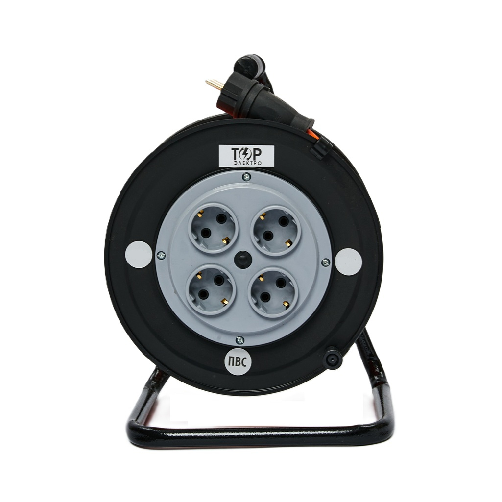 Удлинитель ТОР 417 ПВС с заземлением, 4 розетки, 20 м, 3.5 кВт на катушке