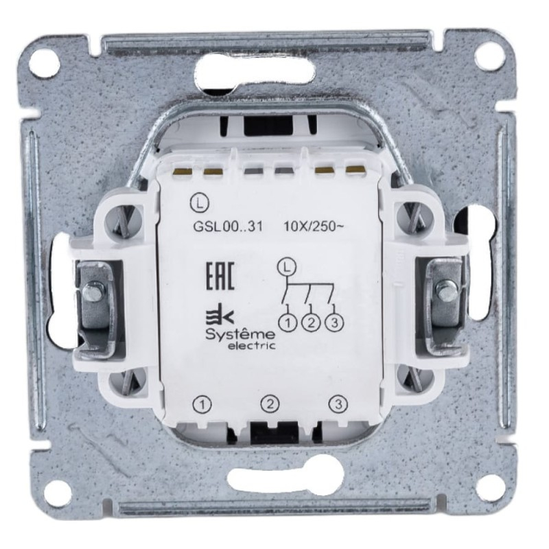 Механизм выключателя 3 клавиши СП Schneider Glossa антрацит [GSL000731]