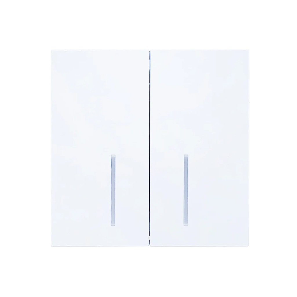 Выключатель двойной с подсветкой Lezard Zima 704-0288-112QC встраиваемый, белый