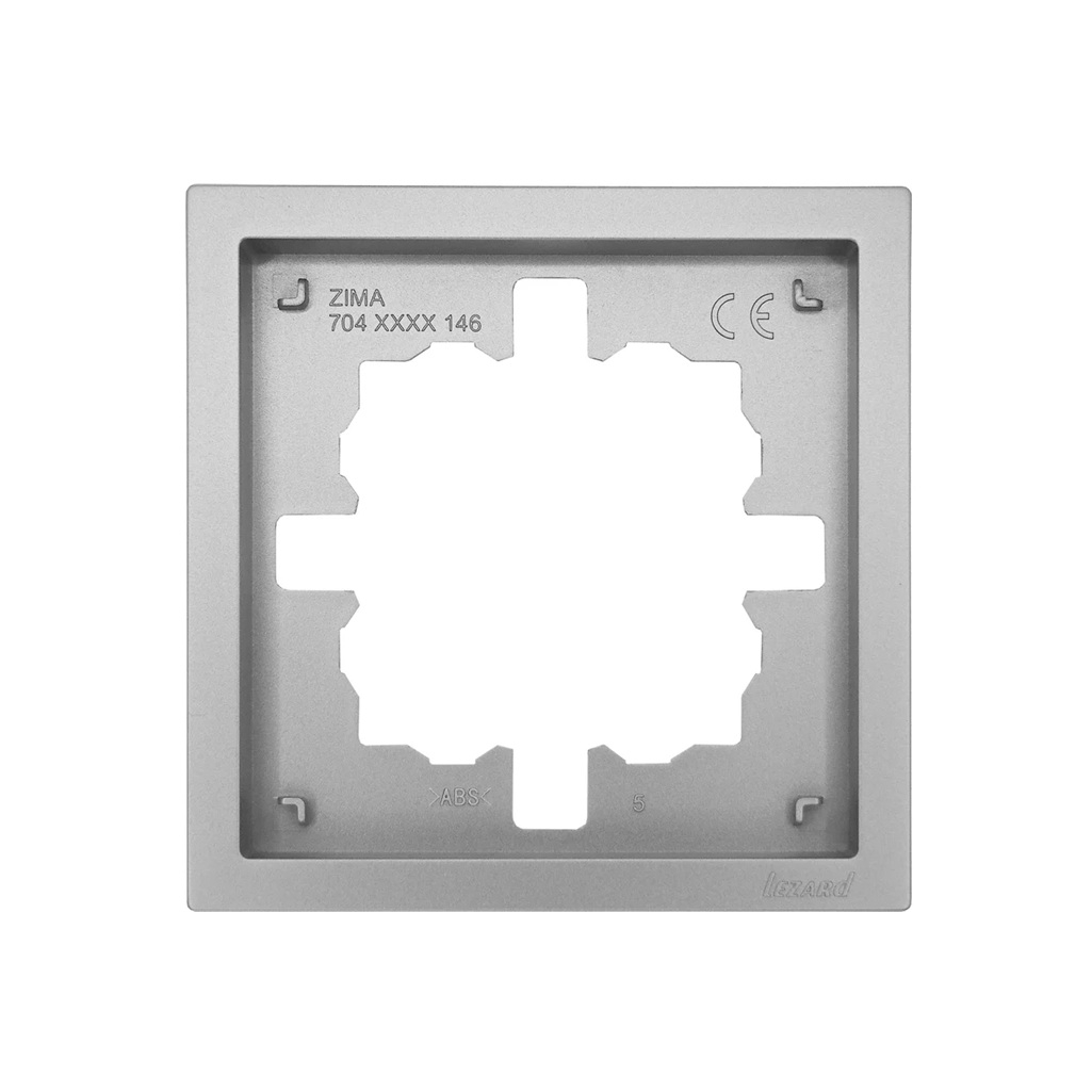 Рамка 1-местная Lezard Zima 704-7400-146 горизонтальная, пластик, серый матовый