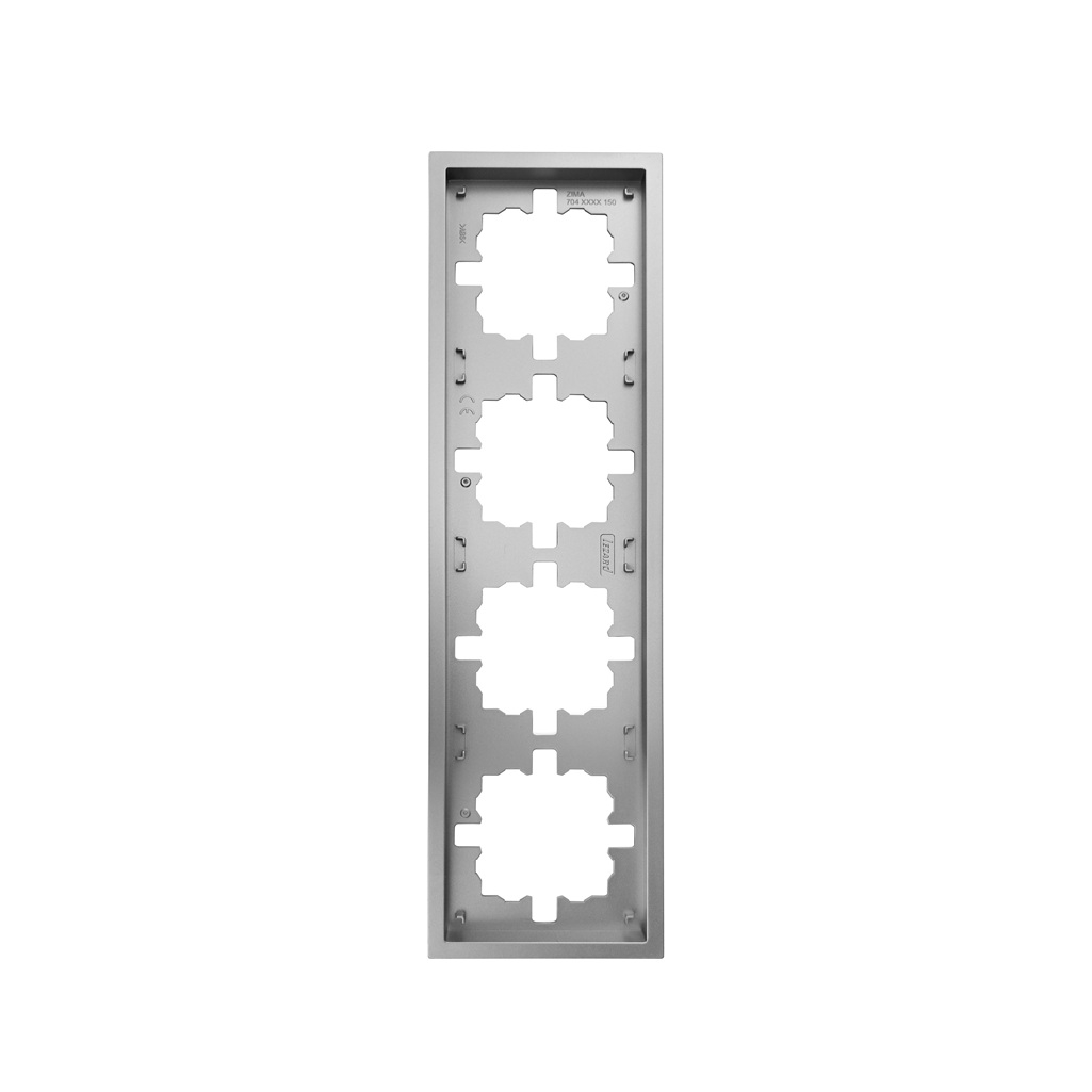 Рамка 4-местная Lezard Zima 704-7400-149 горизонтальная, пластик, серый матовый