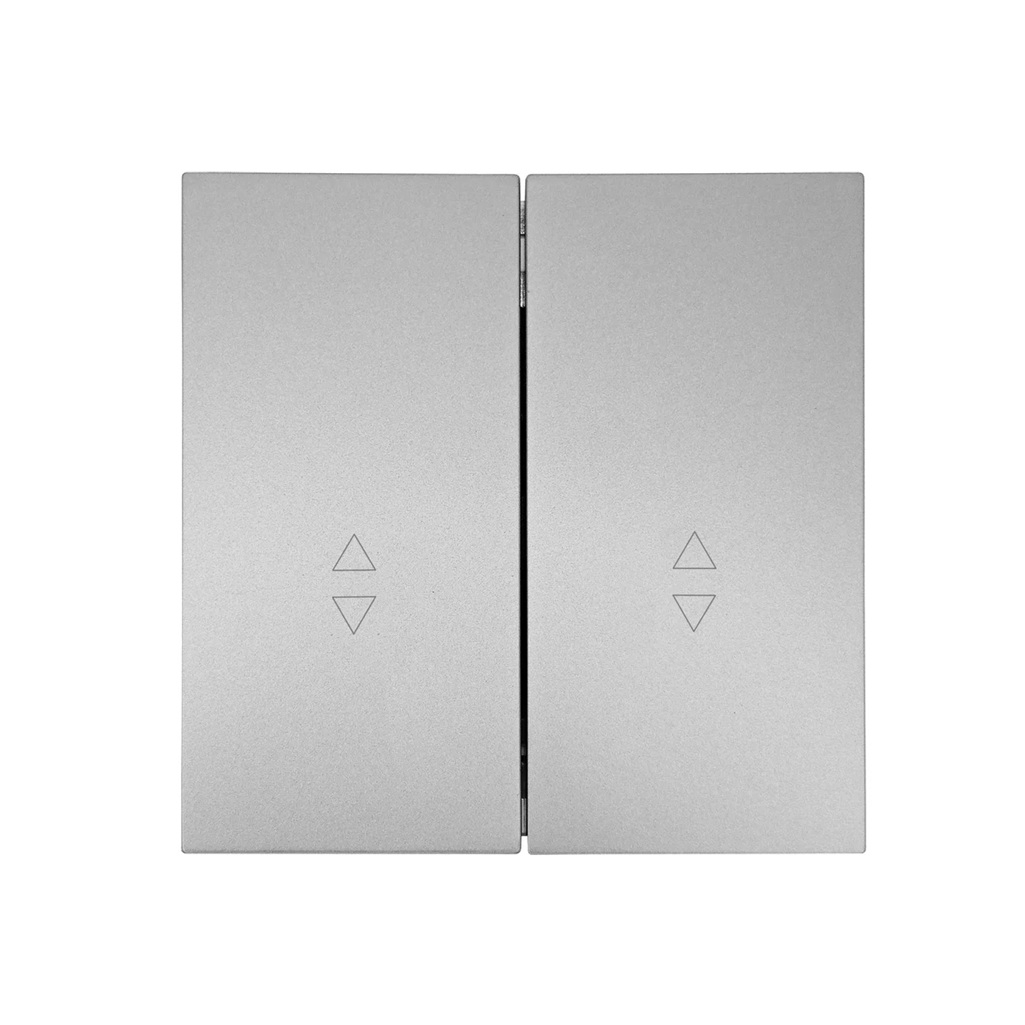 Выключатель проходной двойной Lezard Zima 704-7488-106QC встраиваемый, серый матовый