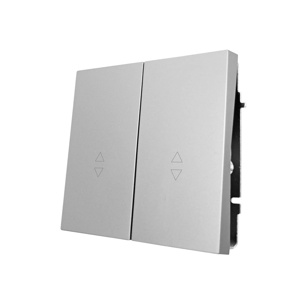 Выключатель проходной двойной Lezard Zima 704-7488-106QC встраиваемый, серый матовый