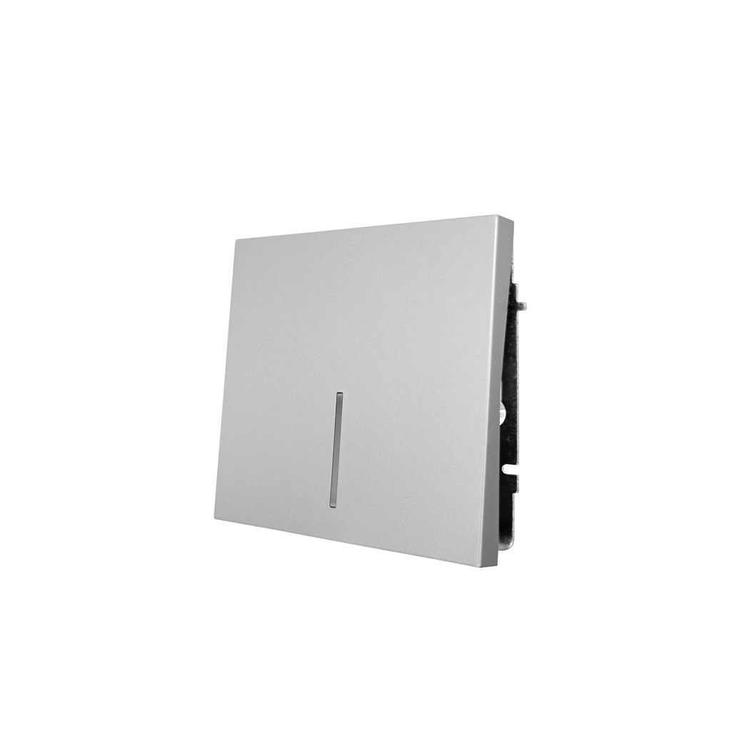 Выключатель с подсветкой Lezard Zima безвинтовой зажим, серый матовый 704-7488-111QC