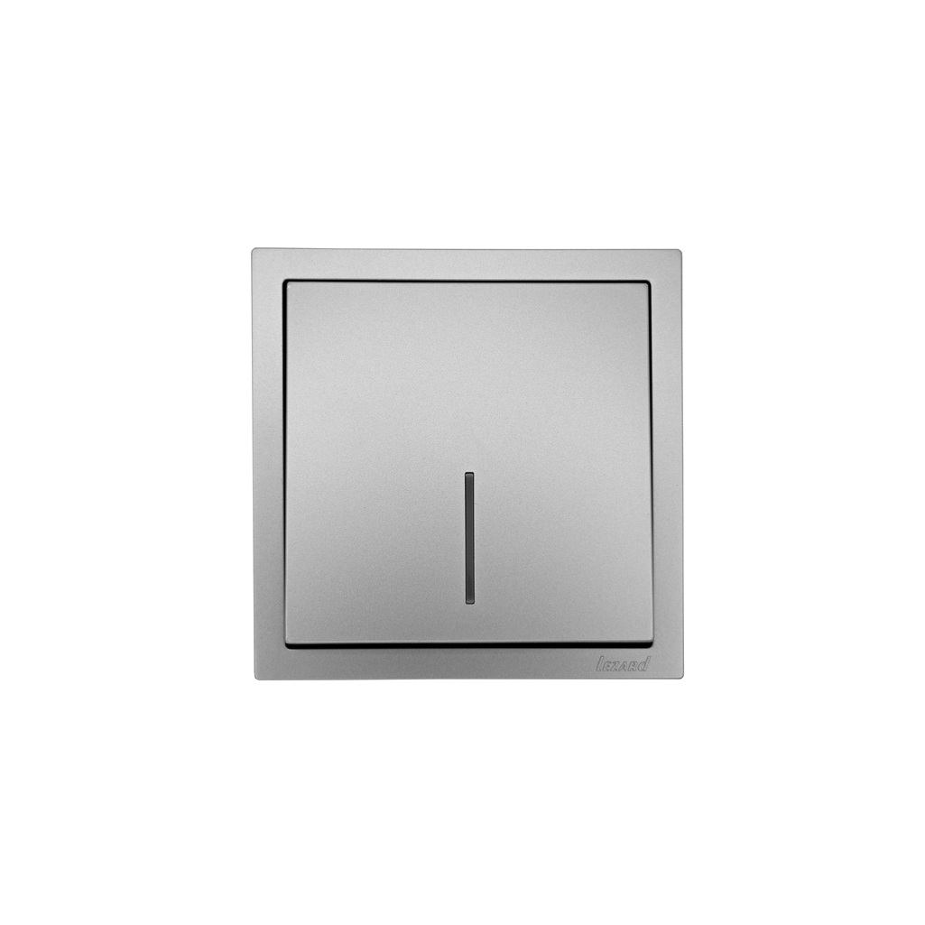Выключатель с подсветкой Lezard Zima безвинтовой зажим, серый матовый 704-7488-111QC