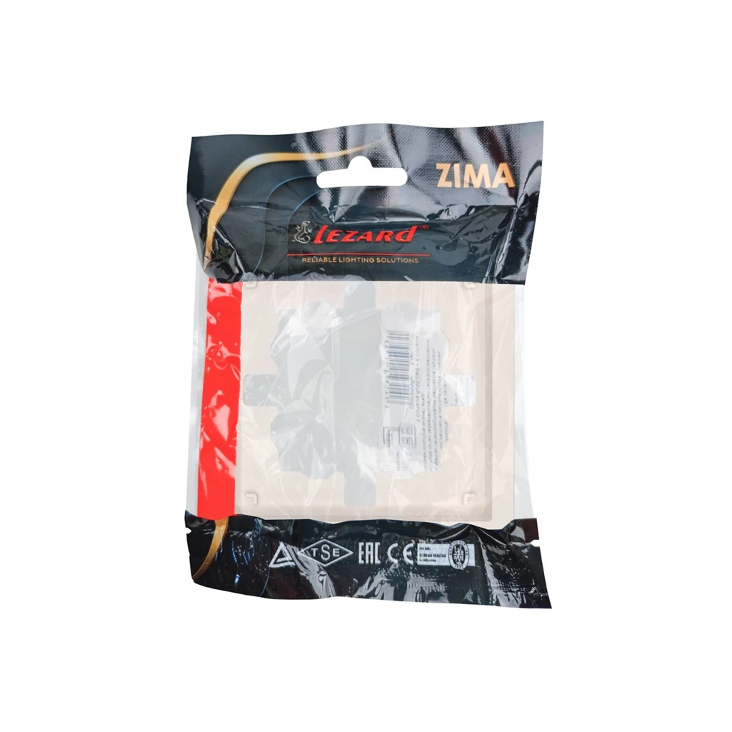 Рамка 1-местная Lezard Zima 704-9000-146 горизонтальная, пластик, слоновая кость