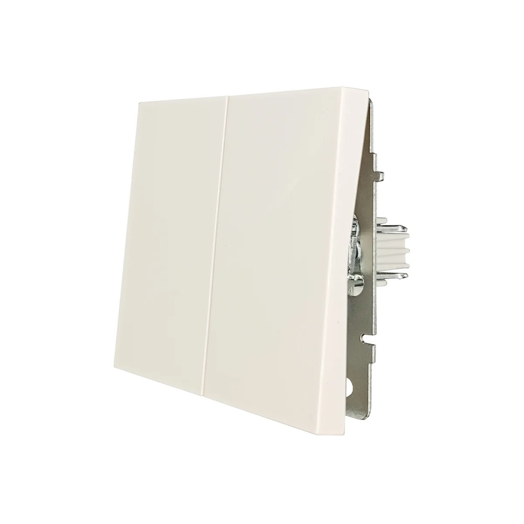 Выключатель двойной Lezard Zima 704-9088-101QC встраиваемый, слоновая кость