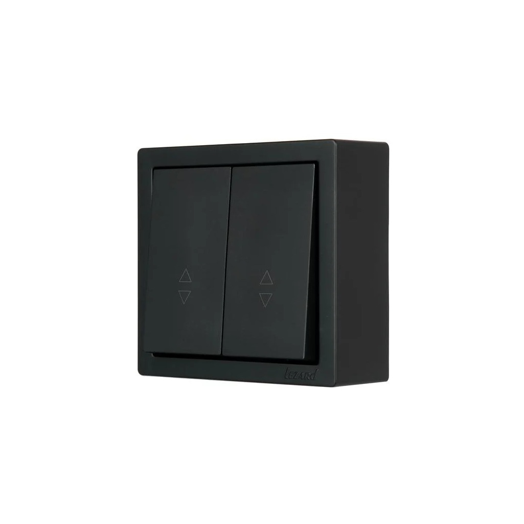 Выключатель проходной двойной Lezard Leto 752-4200-106 накладной, черный бархат