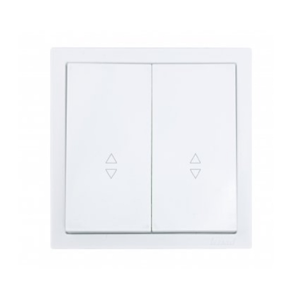 Выключатель проходной двойной Lezard Zima 704-0288-106QC, безвинтовой зажим, белый