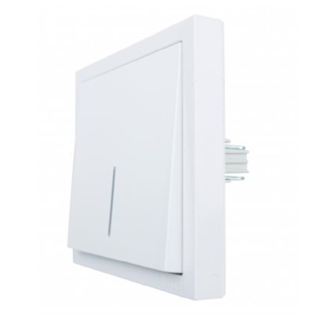 Выключатель с подсветкой Lezard Zima 704-0288-111QC, безвинтовой зажим, белый