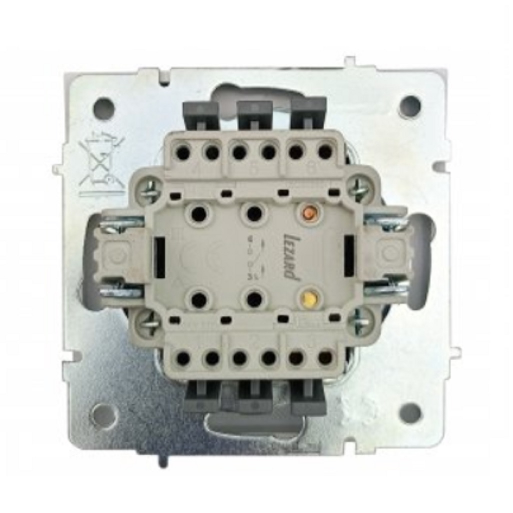 Выключатель с подсветкой Lezard Zima 704-0288-111QC, безвинтовой зажим, белый