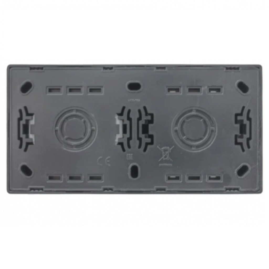 Выключатель двойной и розетка Lezard Leto 752-3400-170BKP, с заземлением, накладной монтаж, графит