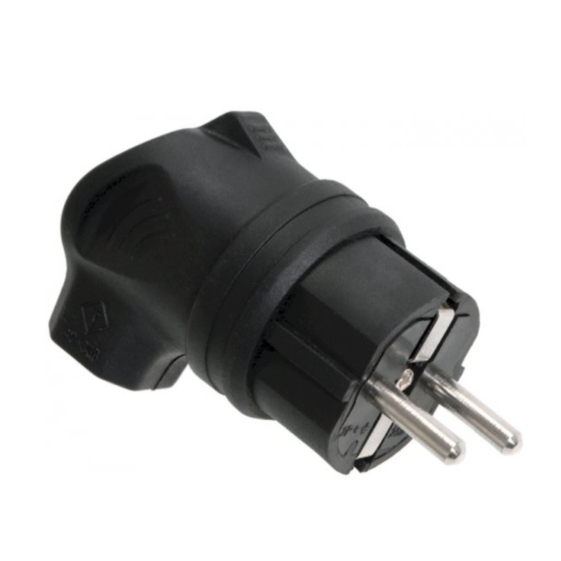 Вилка каучук угловая Iek IP44 с/з 220 В 16 А