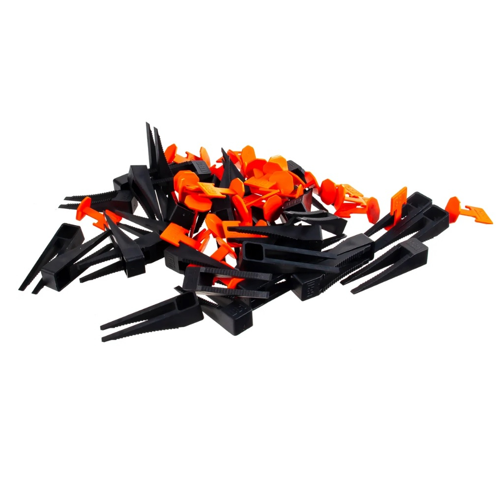 Набор для выравнивания плитки Decor, зажим Флажок и Клин, 1.4 мм, по 40 штук, пакет, 339-4040