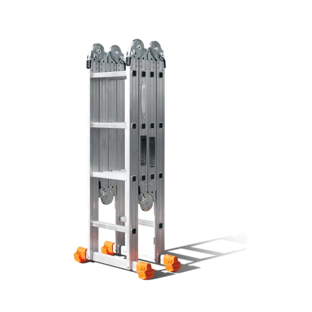 Лестница трансформер Эйфель Классик, алюминиевая, 2х5+2х6 ступени, 4 секции, нагрузка до 150 кг