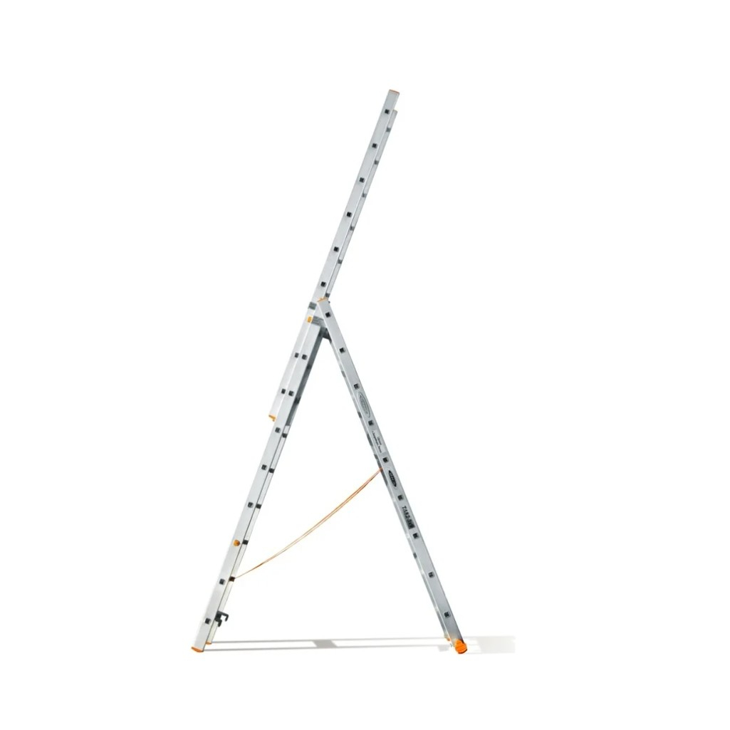 Лестница-стремянка Эйфель Классик, 9 ступеней, 3 секции, алюминиевая, нагрузка до 150 кг