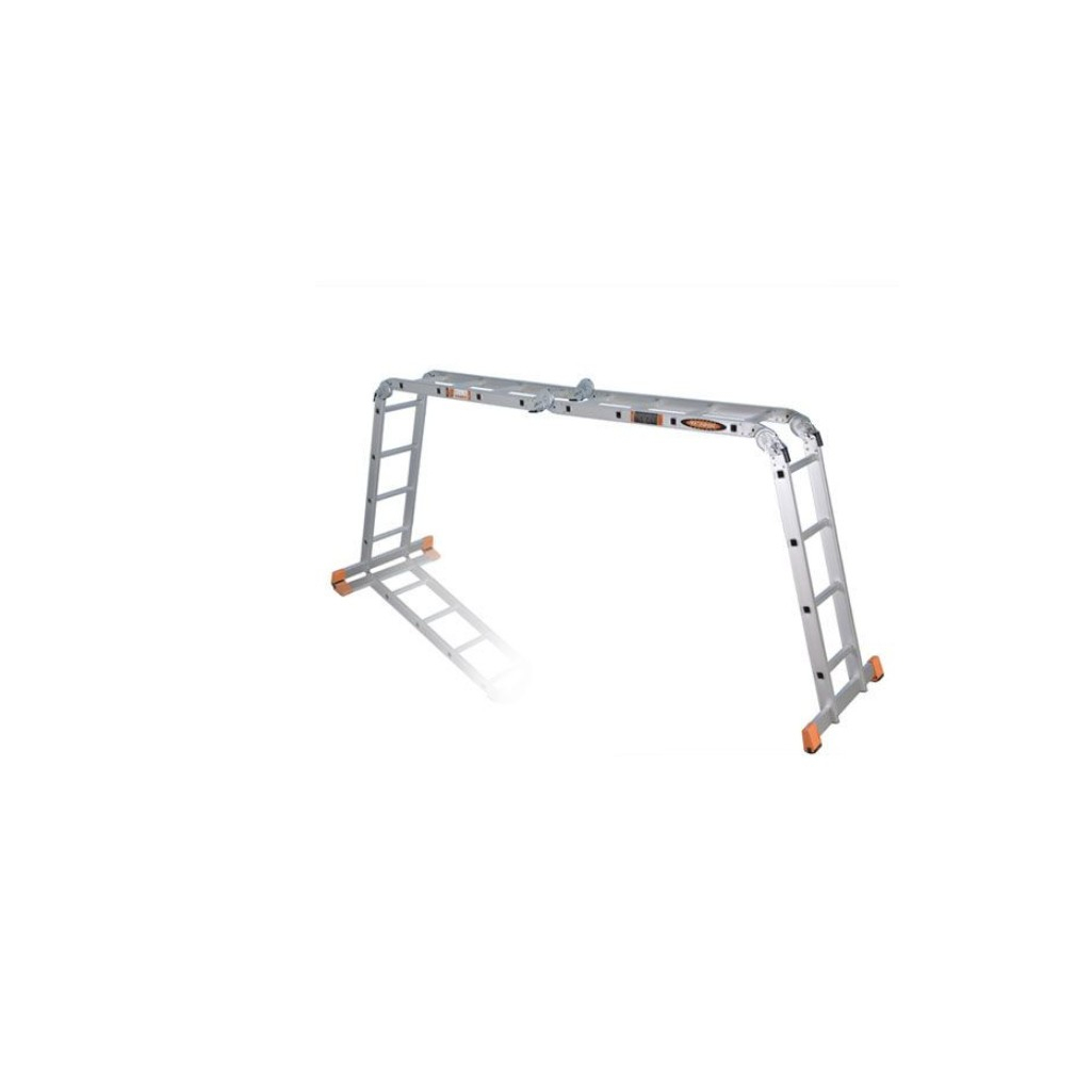 Лестница трансформер Эйфель Классик, алюминиевая, 4х4 ступени, 4 секции, нагрузка до 150 кг