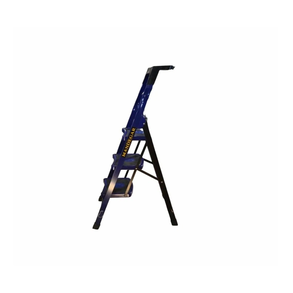 Лестница-стремянка Mandegar Sama, 5 ступеней, , 1 секция, стальная, синяя 