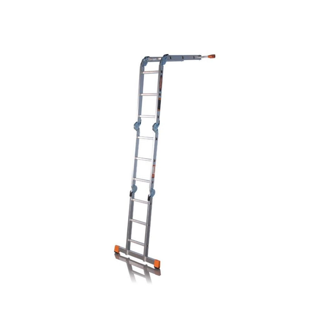Лестница трансформер Эйфель Классик, алюминиевая, 2х5+2х6 ступени, 4 секции, нагрузка до 150 кг