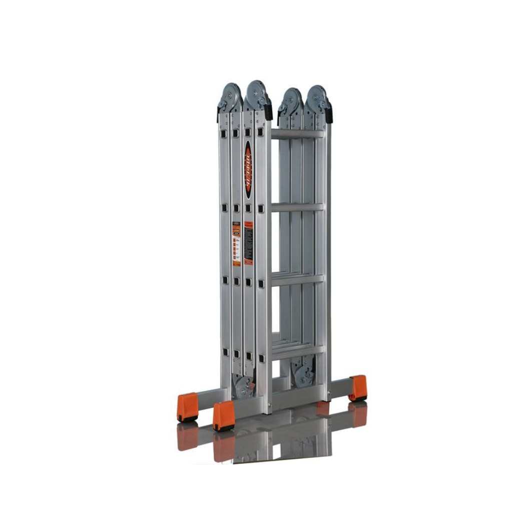 Лестница трансформер Эйфель Классик, алюминиевая, 2х5+2х6 ступени, 4 секции, нагрузка до 150 кг