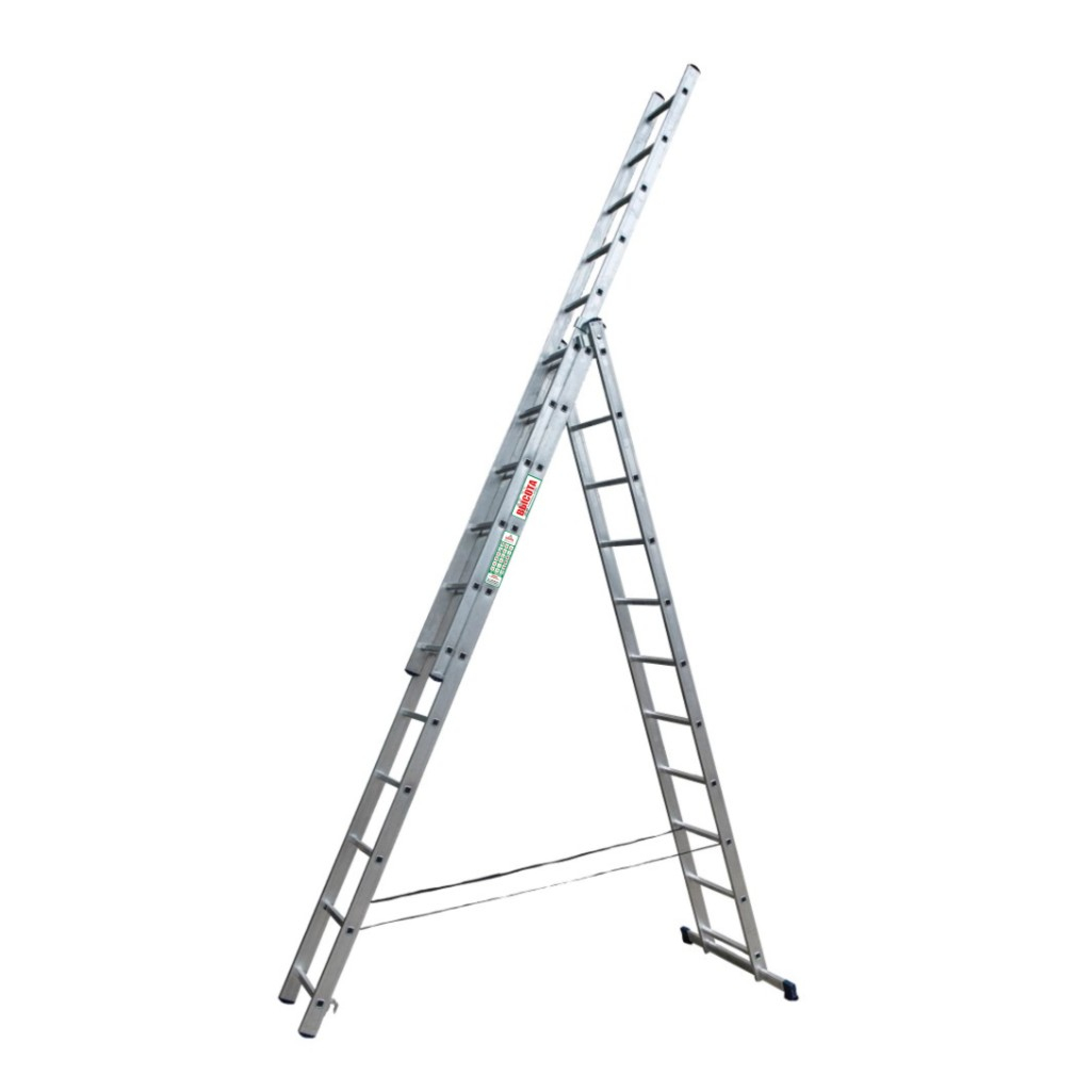 Лестница-стремянка Высота VL3-10, 10 ступеней, 3 секции, алюминиевая, нагрузка до 150 кг