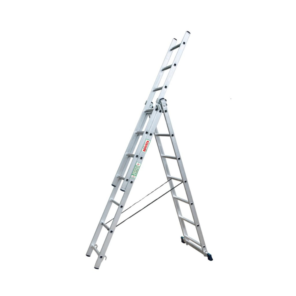 Лестница-стремянка Высота VL3-6, 6 ступеней, 3 секции, алюминиевая, нагрузка до 150 кг