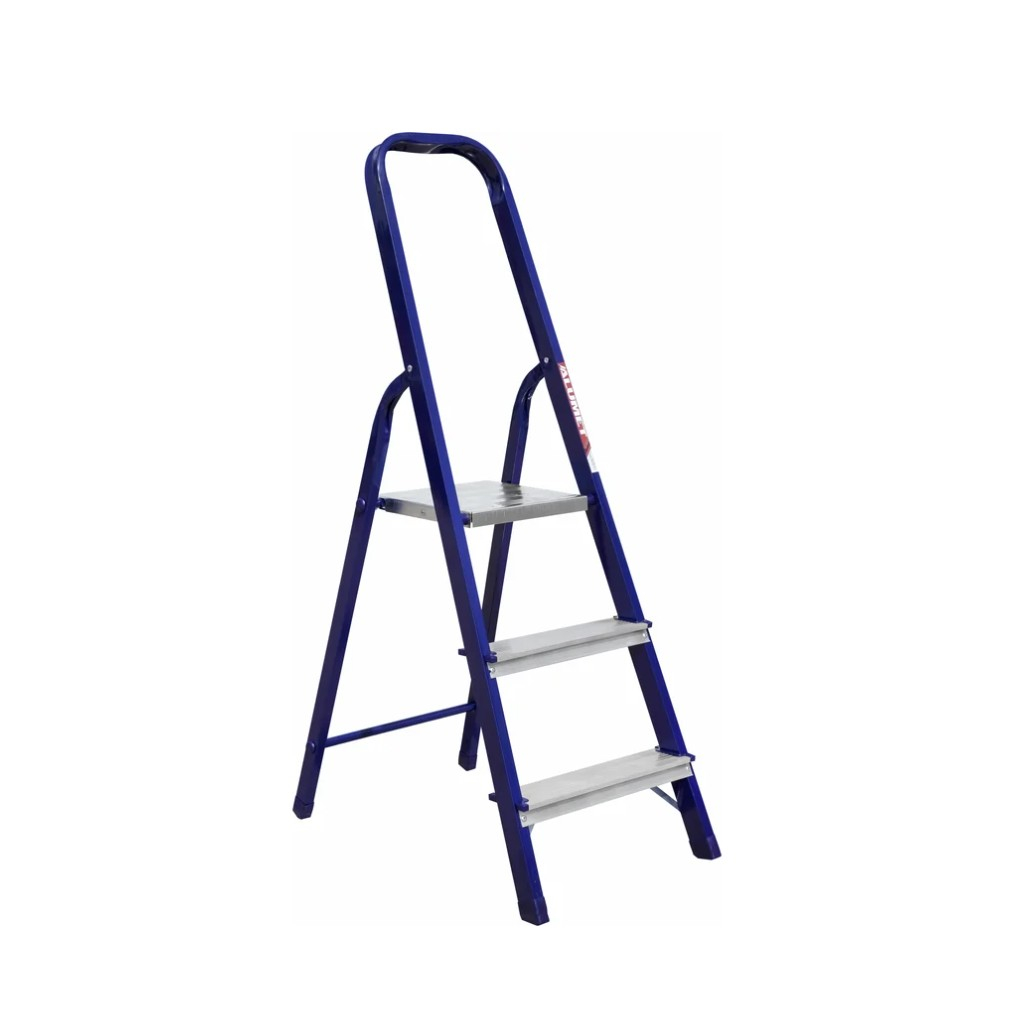 Лестница-стремянка Алюмет, 3 ступени, 1 секция, стальная, нагрузка до 150 кг