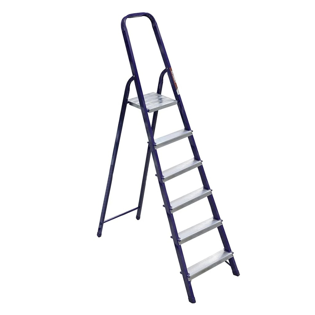 Лестница-стремянка Алюмет, 6 ступеней, 1 секция, стальная, нагрузка до 150 кг