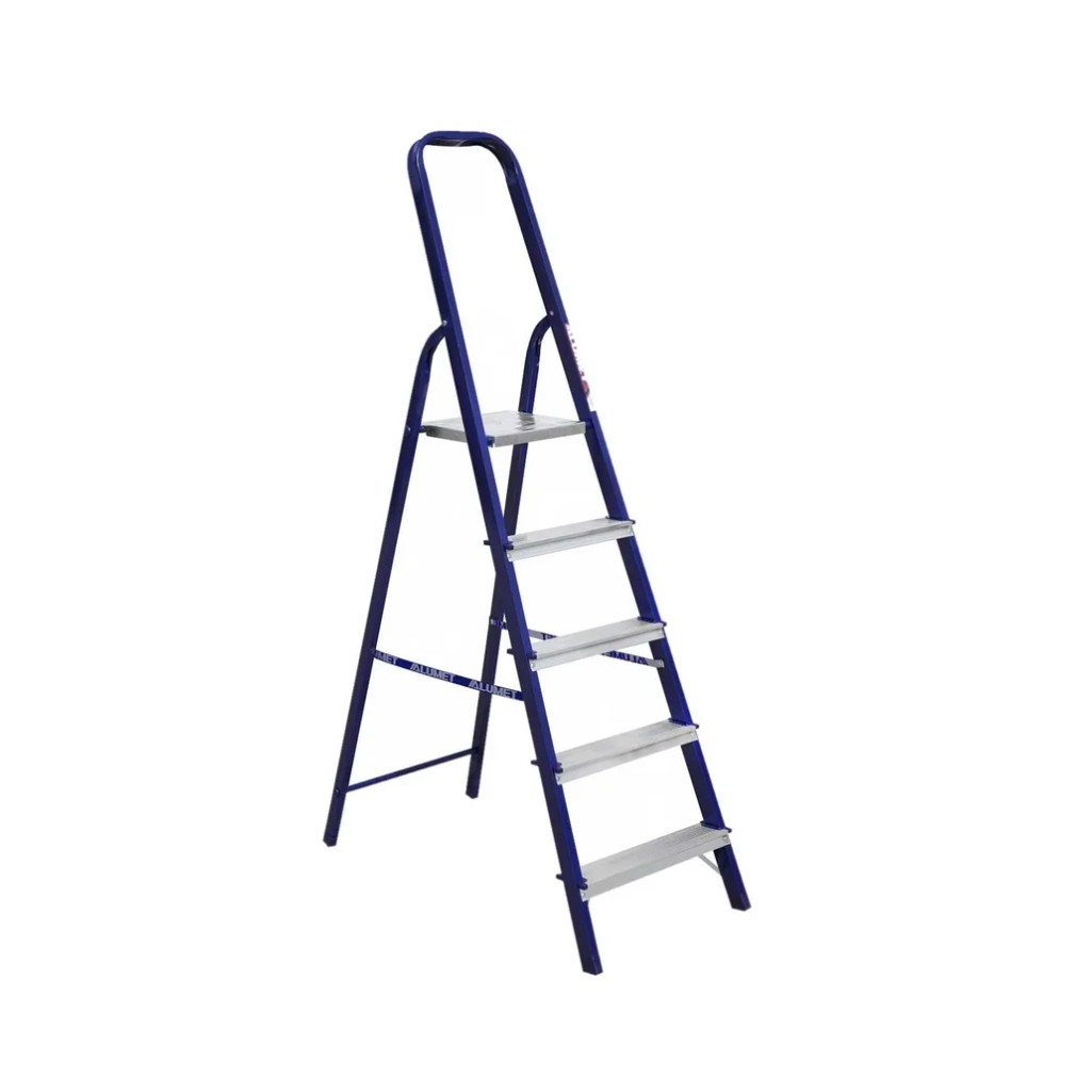 Лестница-стремянка Алюмет, 5 ступеней, 1 секция, стальная, нагрузка до 150 кг