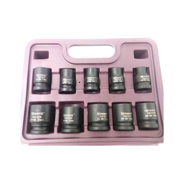 Набор головок ударных Thorvik ISS01210 053430, 10-24 мм, 10 предметов