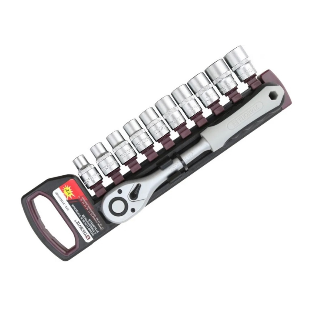 Набор головок Thorvik S13S1111SP, универсальный, 10-19 мм, 11 предметов