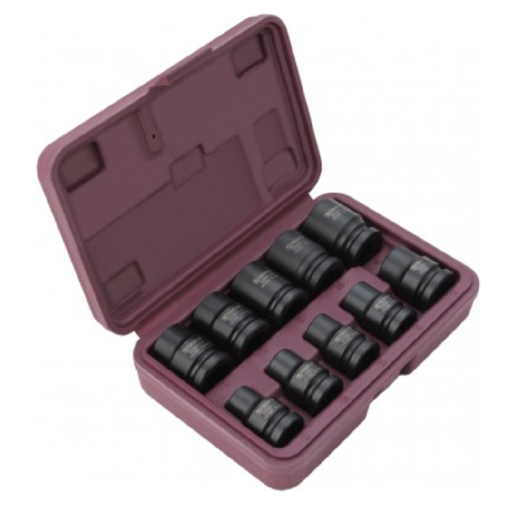 Набор головок ударных Thorvik S23S1110S, универсальный, 10-24 мм, 10 предметов