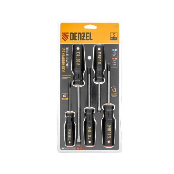 Набор отверток DENZEL 5шт 122157