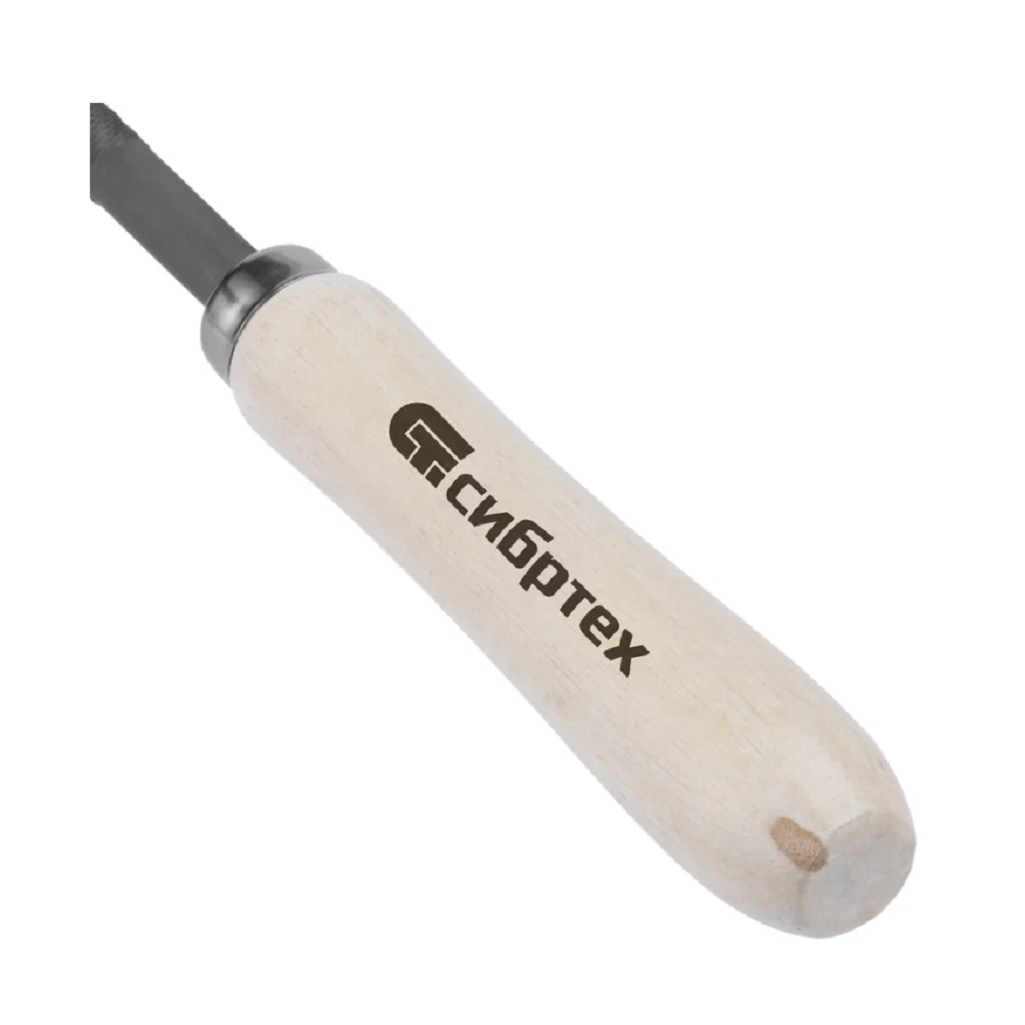 Напильник круглый Сибртех 250 мм 16129 с деревянной ручкой Для обработки изделий из металла