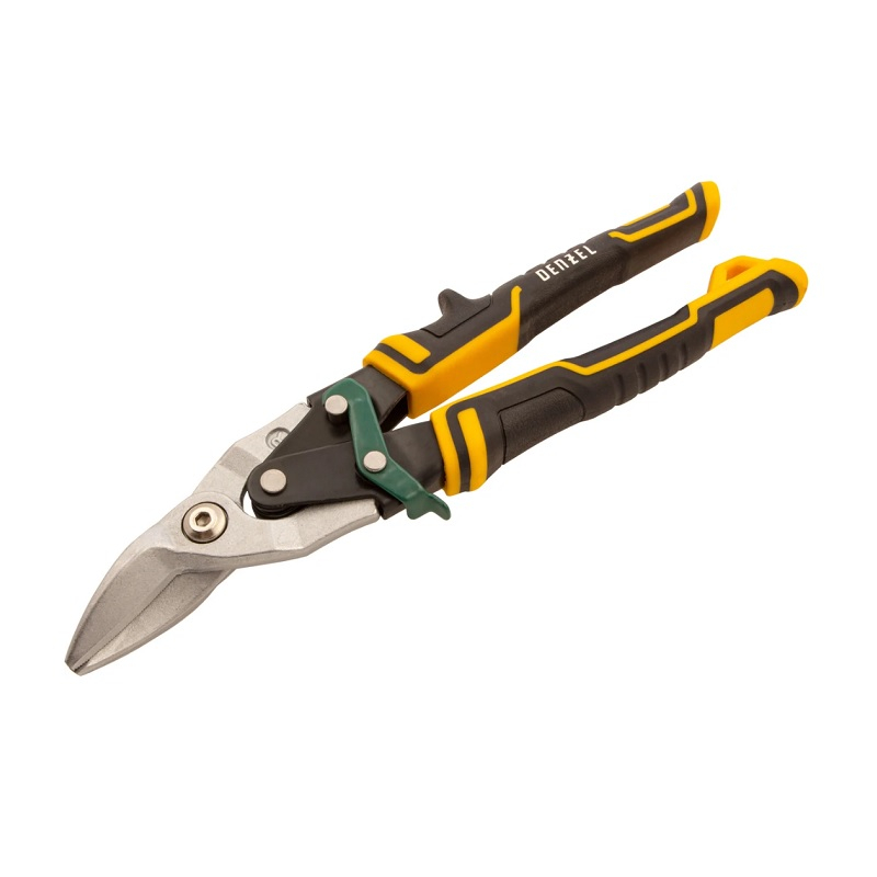 Ножницы по металлу Denzel прямой и правый рез, 270 мм 78371