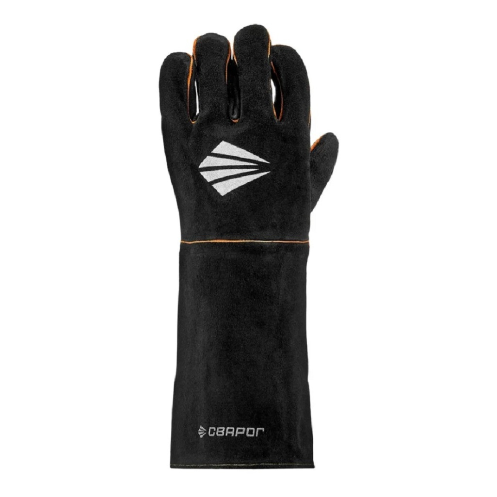 Краги защитные Сварог КС-14УЗ утепленные, с удлиненным манжетом, черные