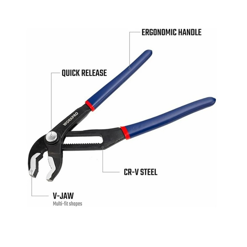 Клещи переставные Workpro 200 мм WP231086