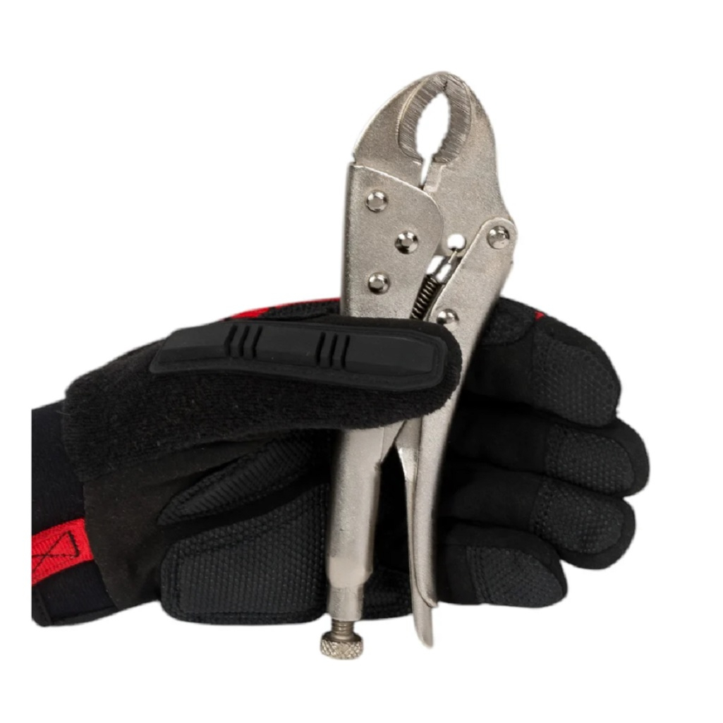 Зажим с фиксатором Волат 180 мм для надёжной фиксации деталей, изогнутые губки