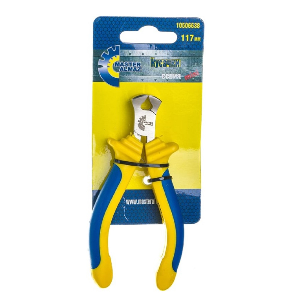 Кусачки торцевые мини МастерАлмаз 117 мм, двухкомпонентная рукоятка 10506638