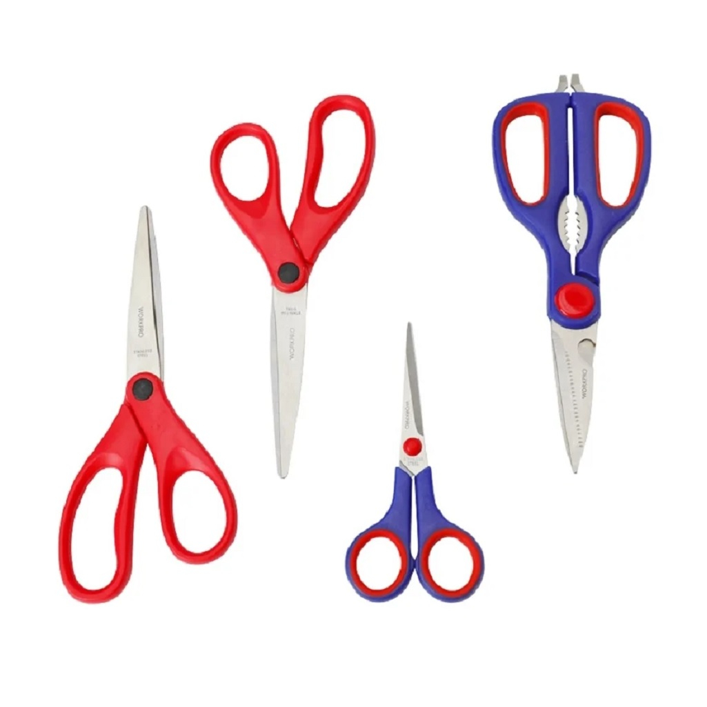 Набор ножниц Workpro WP200002 4 шт, эргономичные ручки, высококачественные лезвия