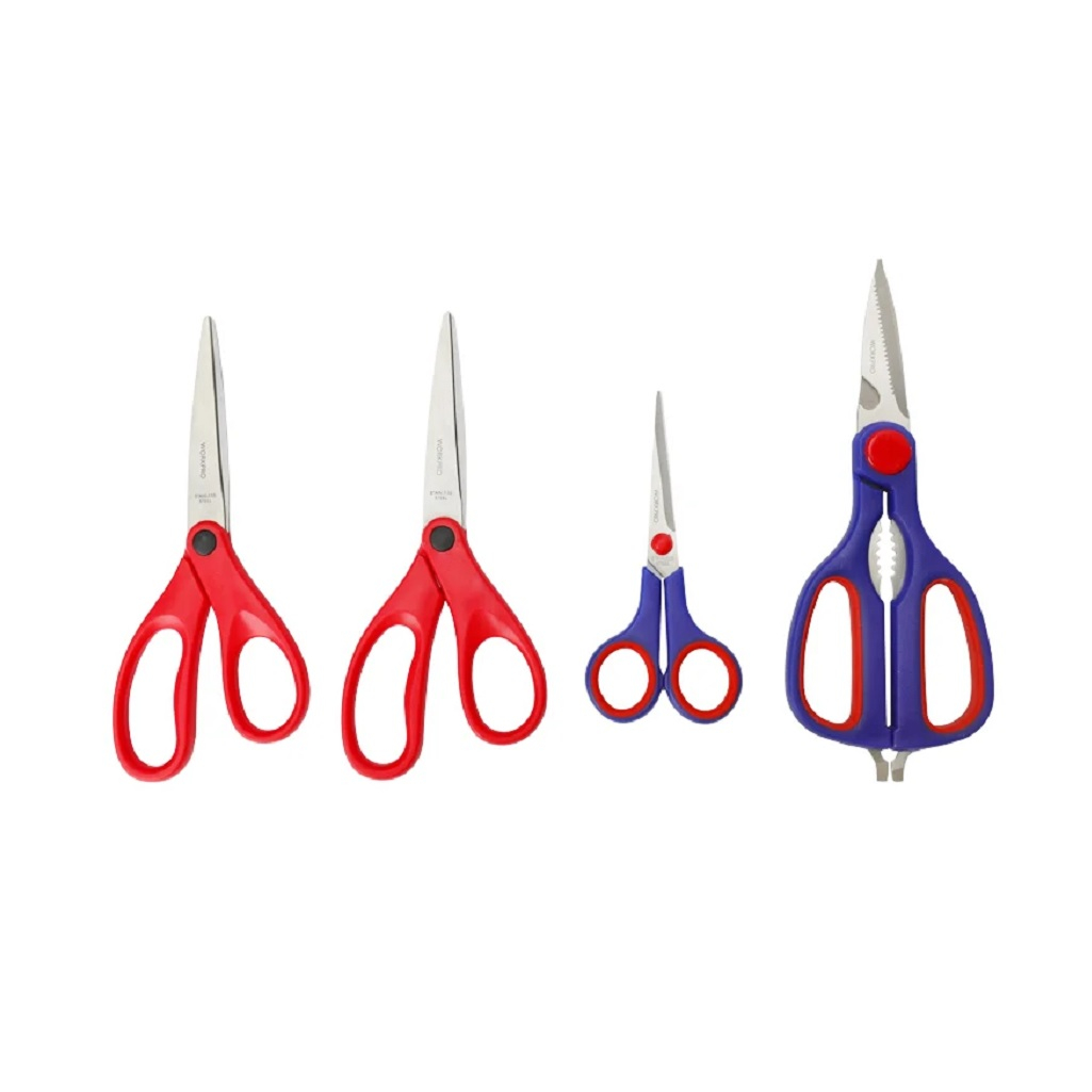 Набор ножниц Workpro WP200002 4 шт, эргономичные ручки, высококачественные лезвия