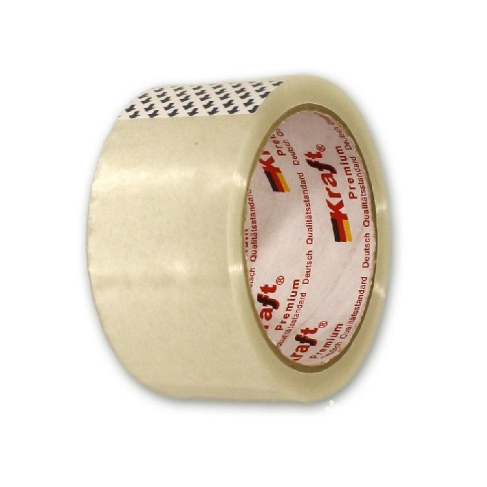 Лента Kraft (Крафт) клейкая 50 мм х 40 мкм прозрачный 100 м 48507