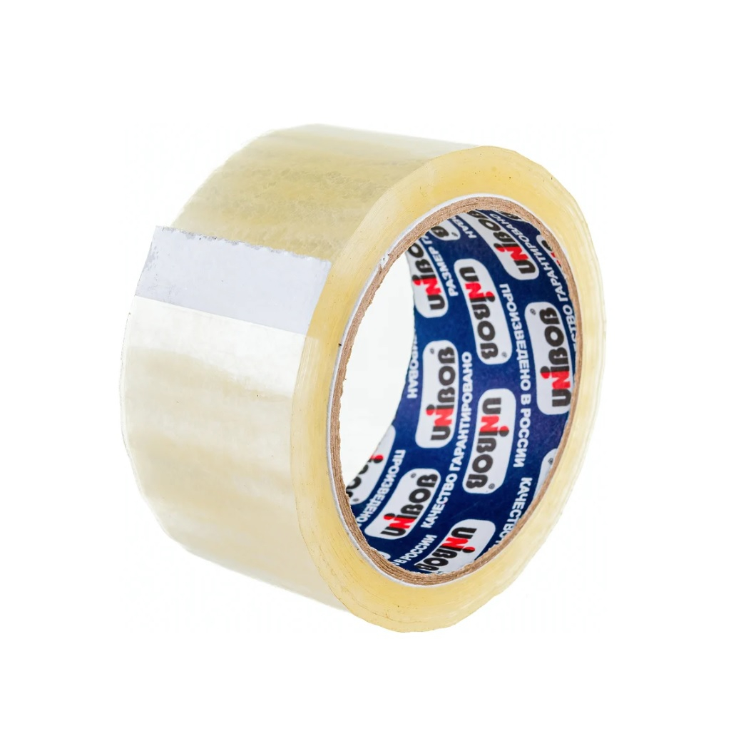 Скотч Unibob прозрачный, упаковочный, полипропиленовый 48 мм х 66 м