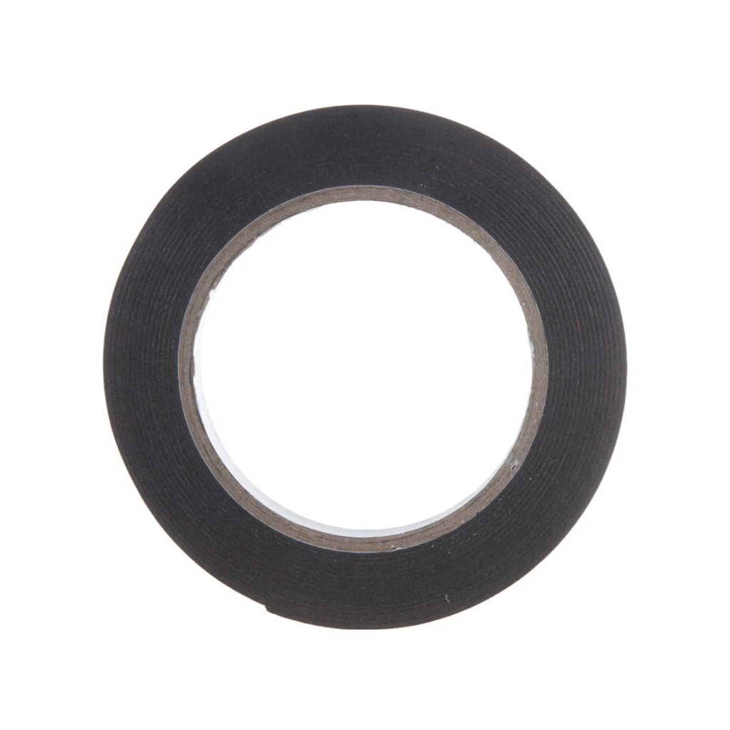 Лента клейкая Matrix на вспененной основе, усиленная, двусторонняя, черная, 12 мм х 5 м, 89083