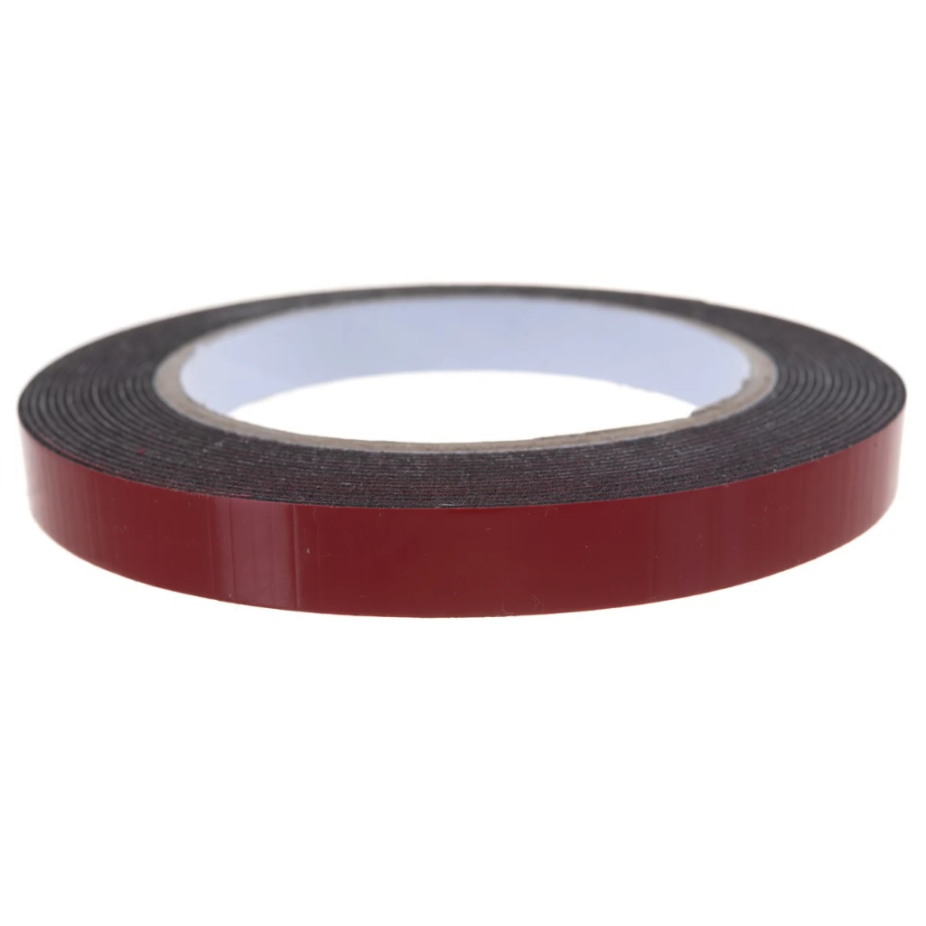 Лента клейкая Matrix на вспененной основе, усиленная, двусторонняя, черная, 12 мм х 5 м, 89083