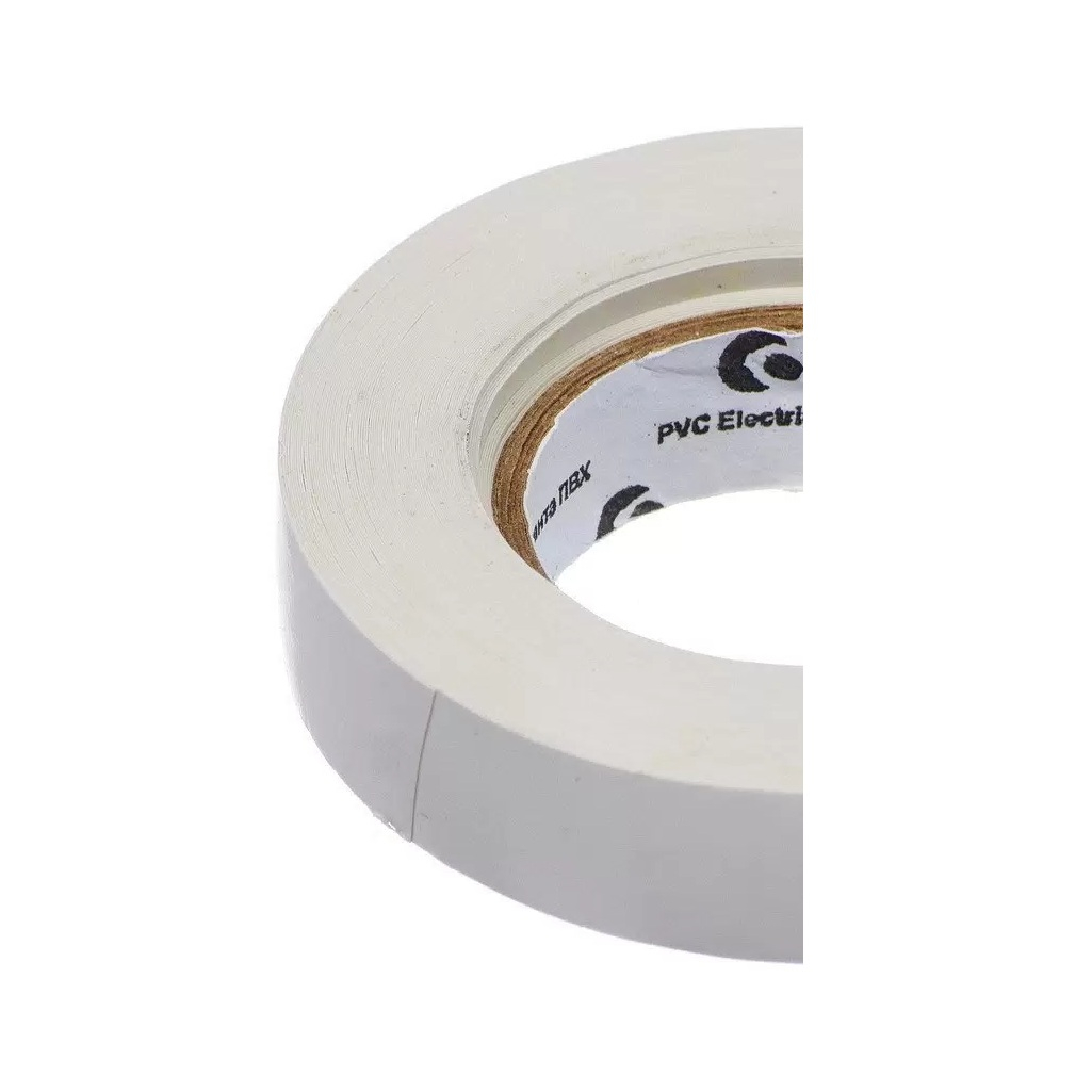 Изолента ПВХ Bartex, сопротивление до 6000 В, 150 мкм, белая, 15 мм х 20 м