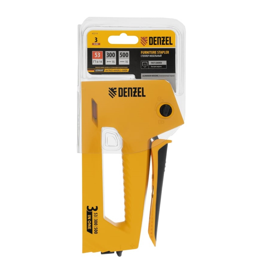 Степлер мебельный Denzel 40214 тип 53/300/500, 6-14 мм