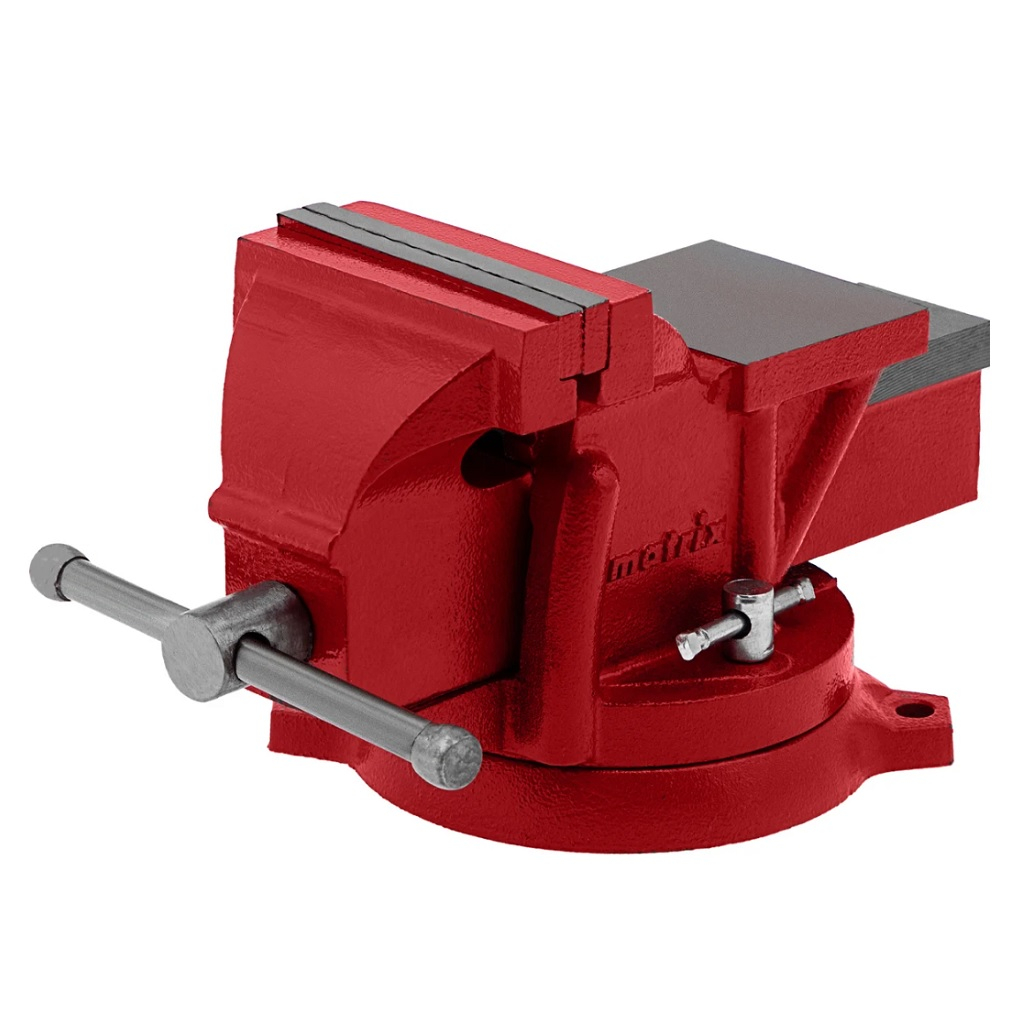 Тиски слесарные поворотные Matrix 100 мм 18600 с наковальней Для захвата и фиксации различных деталей
