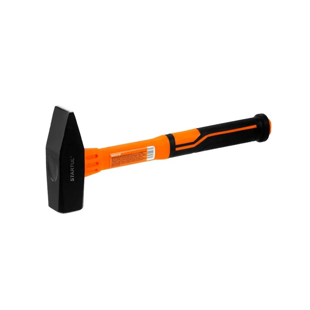Молоток с фиберглассовой рукояткой Startul ST2003-10 квадратный боек, 1 кг